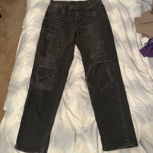 American Eagle black mom jeans SIZE 6